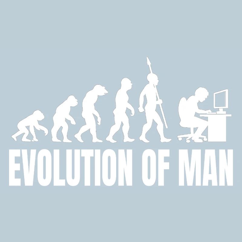 Programmierer Computerfreak Evolution Retro