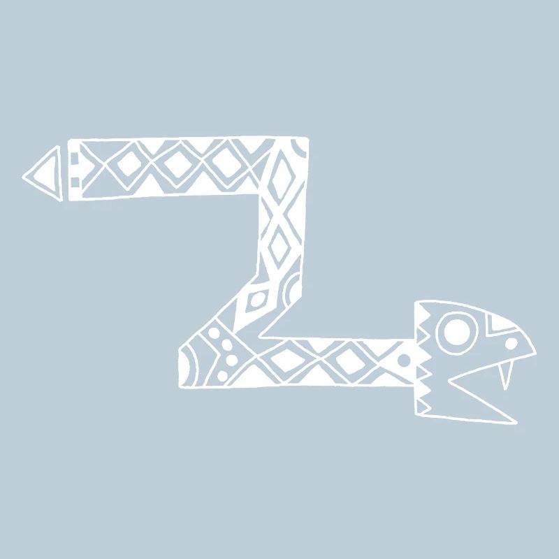 Serpent totem blanc