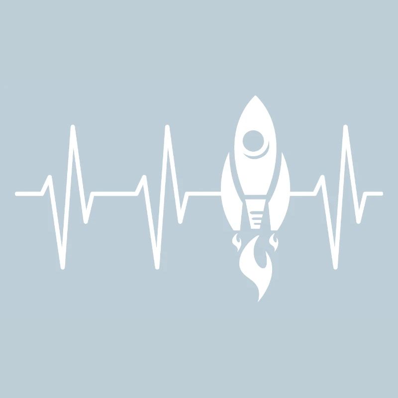 fusée, battement de cœur, espace, ecg, voyage dans l’espace, astronaute