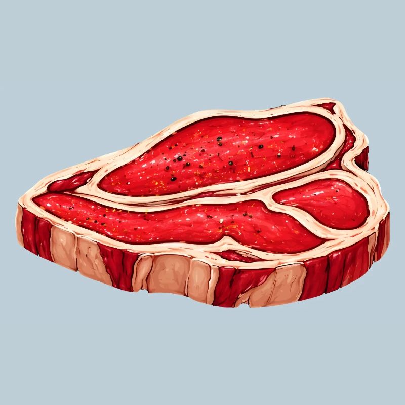 Juicy steak illustration
