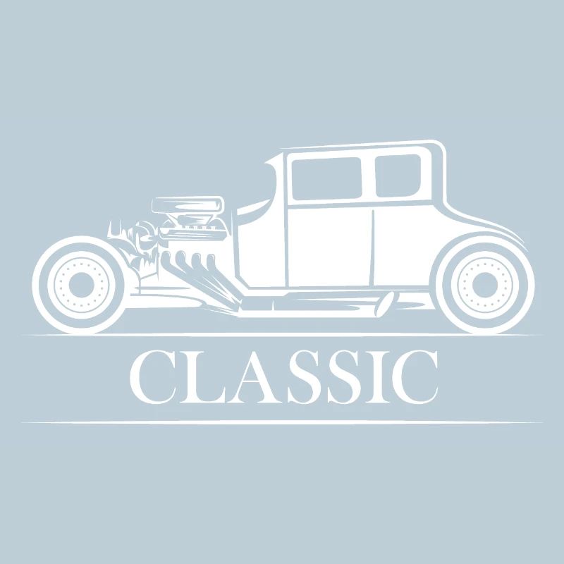 voitures classiques Hot Rod Symbol Oldtimer Logo icône