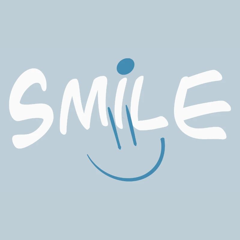 Fröhliches Smile mit Farbklecks