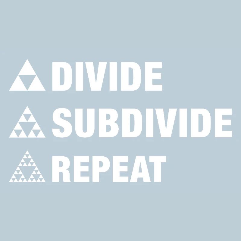 Dreieck Fraktal Geometrie Divide Subdivide Repeat