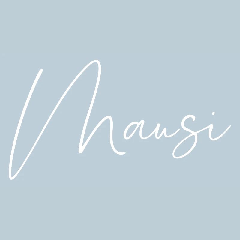 Mausi / Conception d’écriture manuscrite (Blanc)