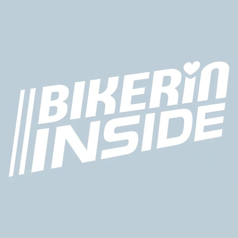 Bikerin inside lettering (color changeable)