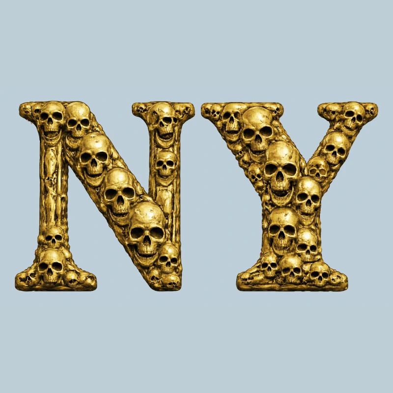 Crâne d’or NY Monogramme