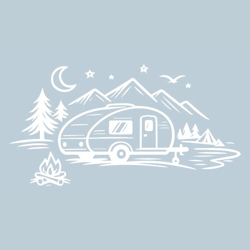 Camping Trailer Landscape
