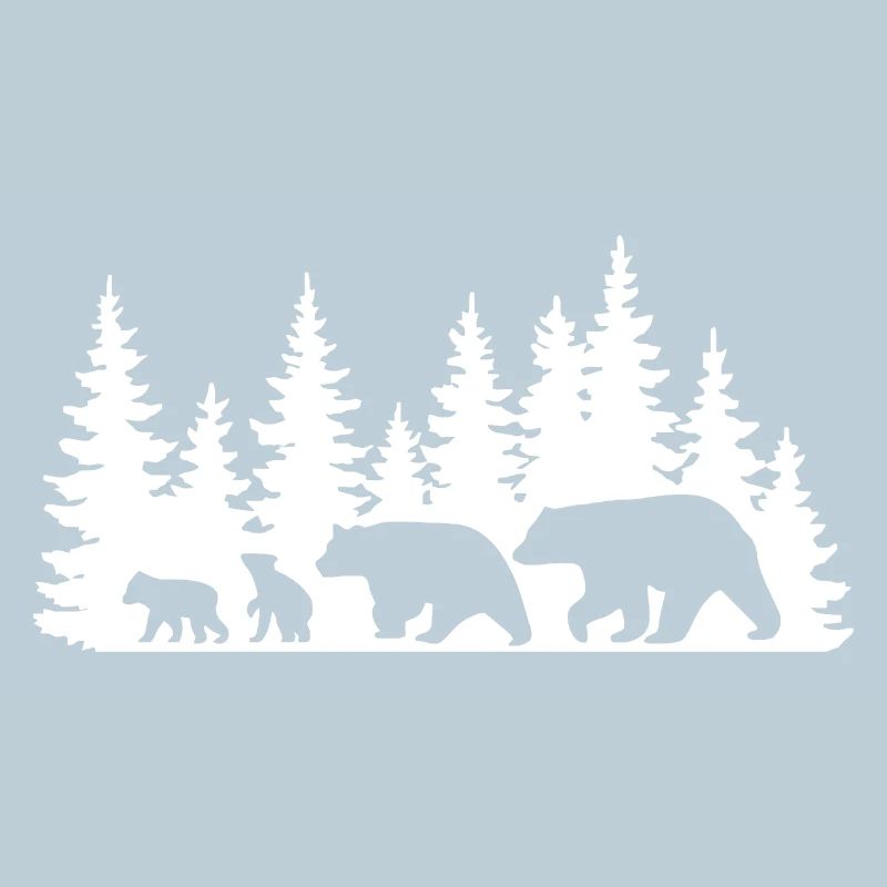 Silhouette Forest Wildlife Design