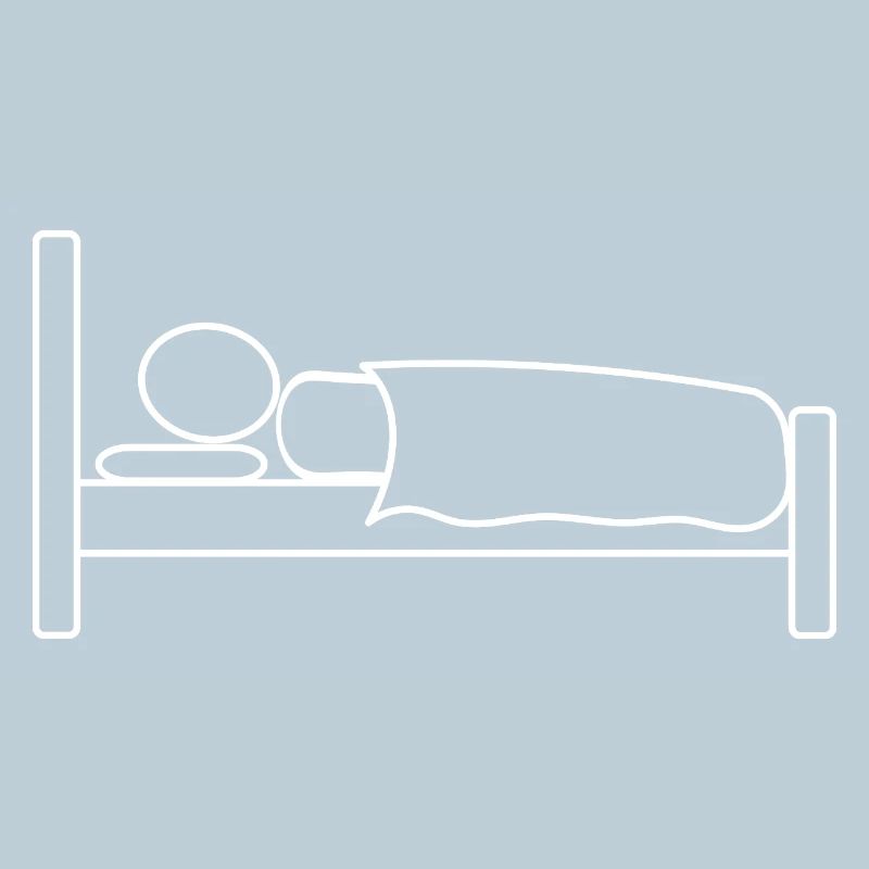 Strichmännchen im Bett