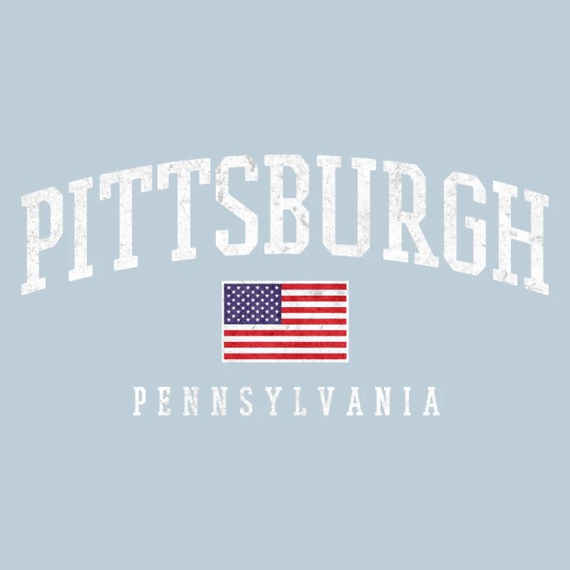 Arc de Pittsburgh avec drapeau