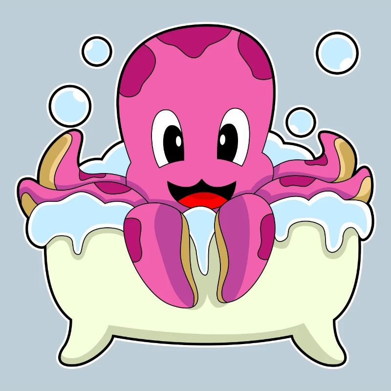 Octopus Bathing Bathtub