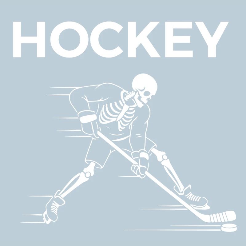 Skeleton plays Hockey 