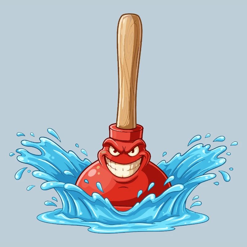 Wasserzorn Pümpel mit Holzstab