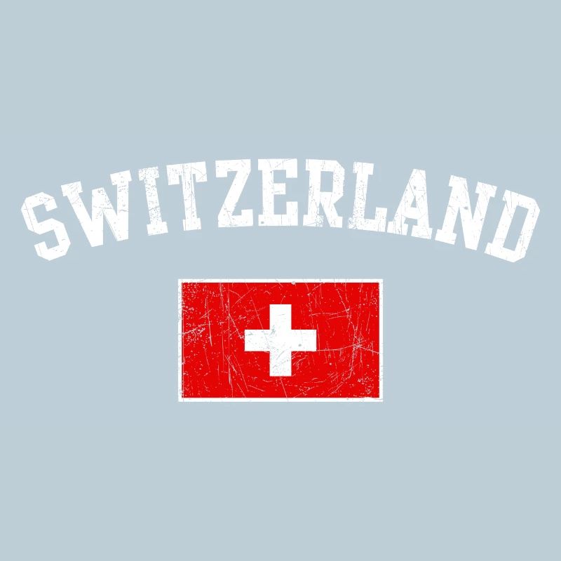 Schweizer Flaggenbogentypografie