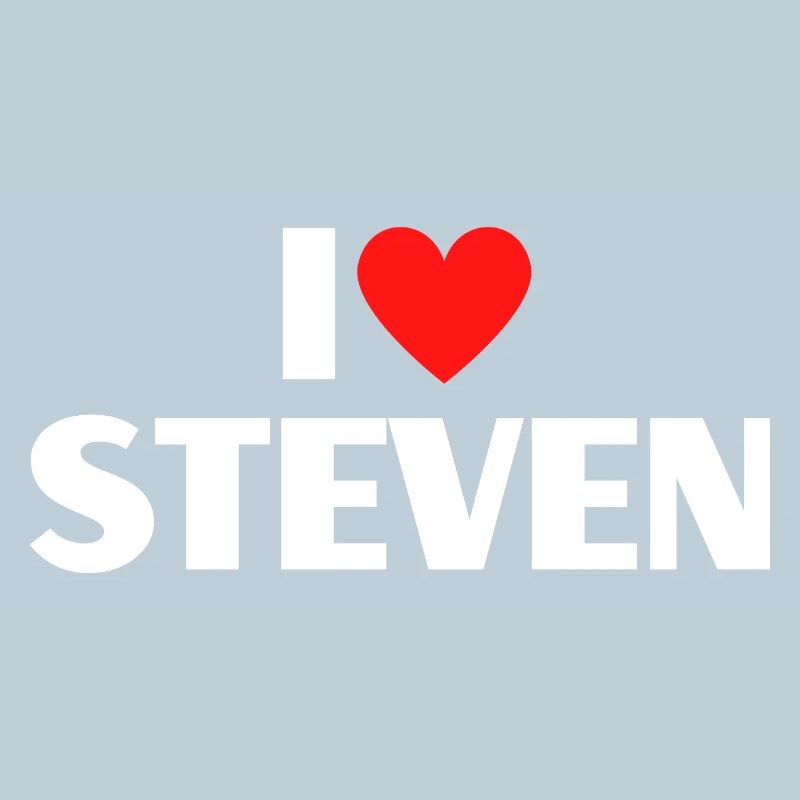 I love Steven Rotes Herz Romantischer Name Fan