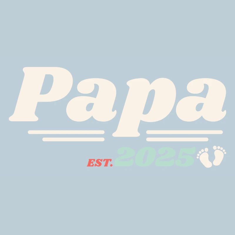 Papa Est 2025 I'm going to be a dad retro style