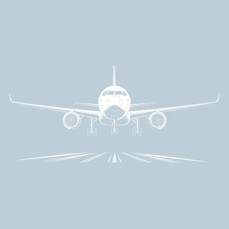 Empreinte d’atterrissage d’avions passagers sur piste