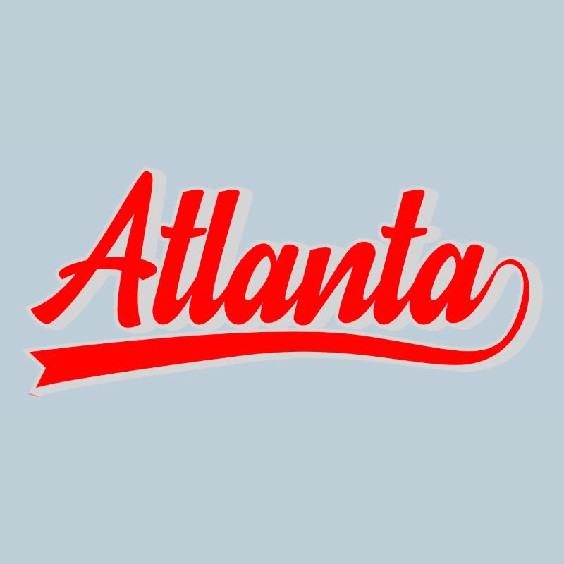Atlanta Script Retro Logo