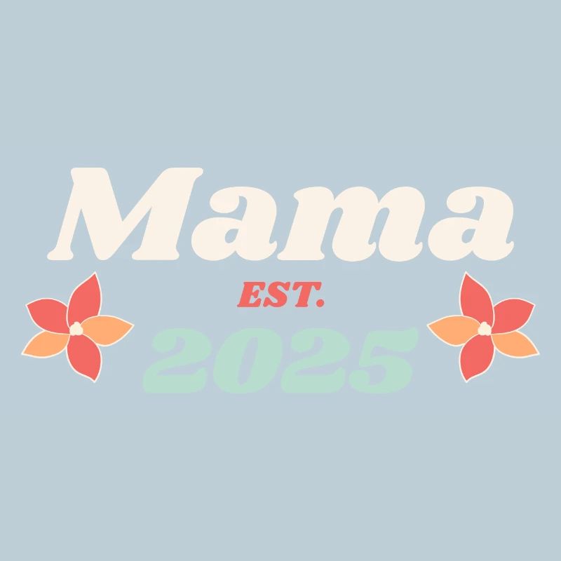 Mama Est 2025 Ich werde Mutter Retro Style