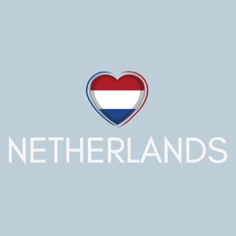 Cœur avec drapeau des Pays-Bas