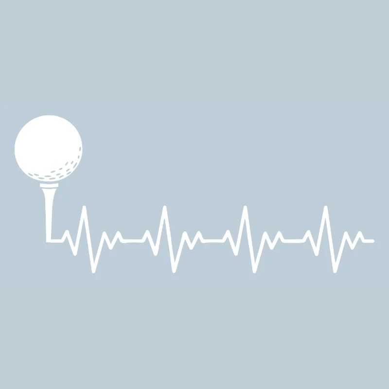 Golf Golfer Golfball EKG Herzschlag Herzfrequenz