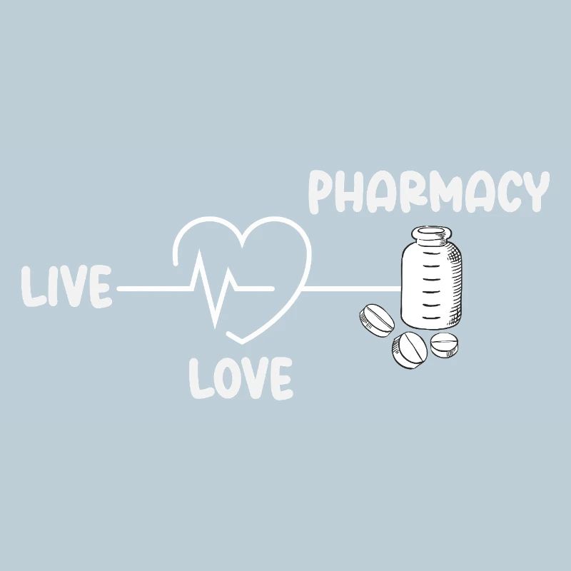 Love Job Heart Pharmacist Pharmacy Technician