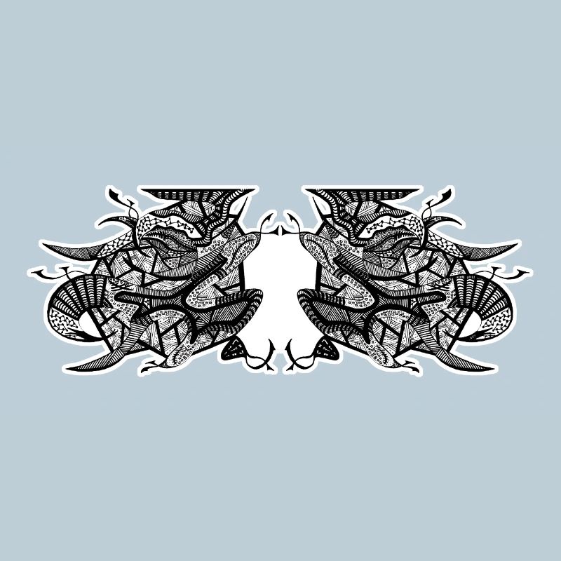 Schwarz-Weiß abstraktes Design Nr. 7