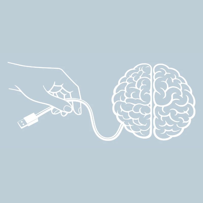 Connecteur de câble Brain Head Intelligence Intelligence artificielle