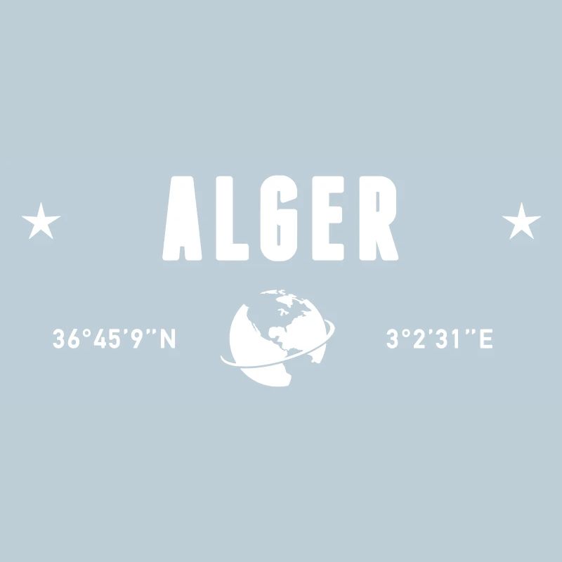 Algiers Algeria Coordinates Planet Earth White