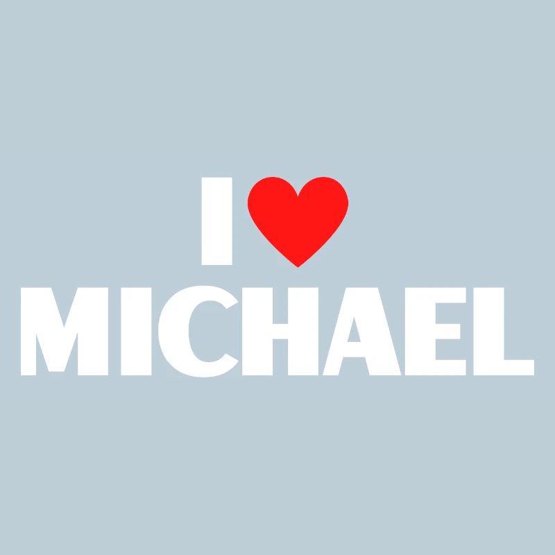 I love Michael Rotes Herz Romantischer Name Fan