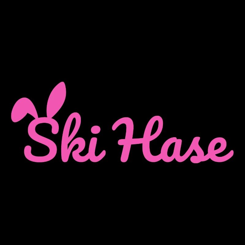 Ski Hase Skihase Party Schnee Winter Piste pink