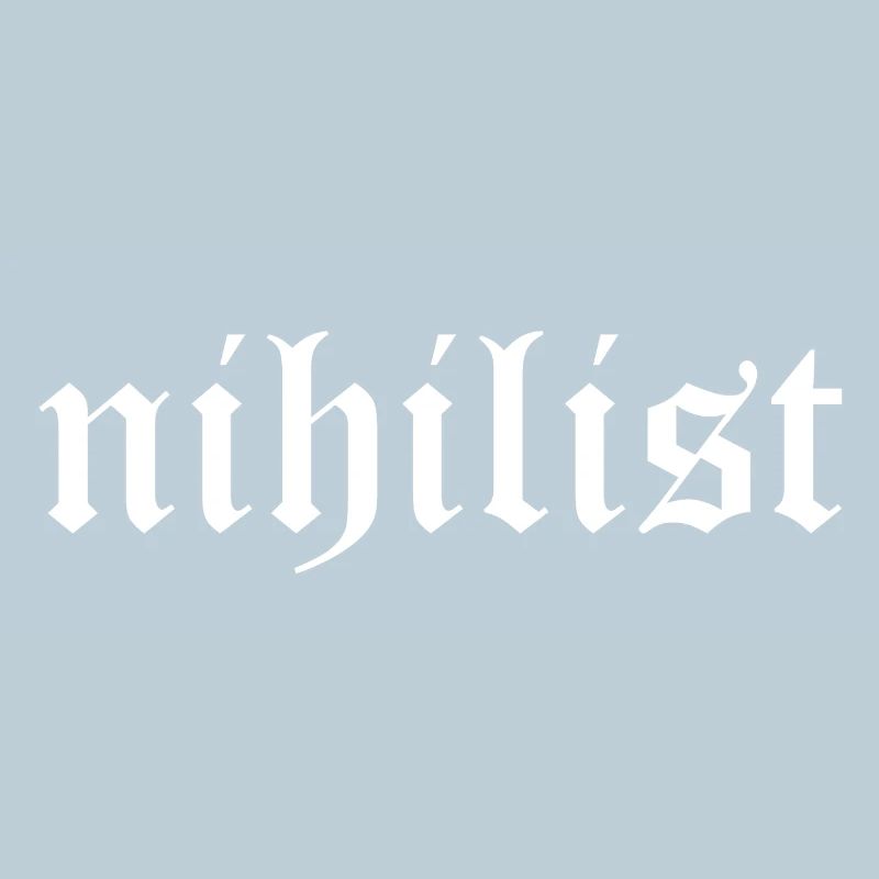 Nihilist gothic typography logo design