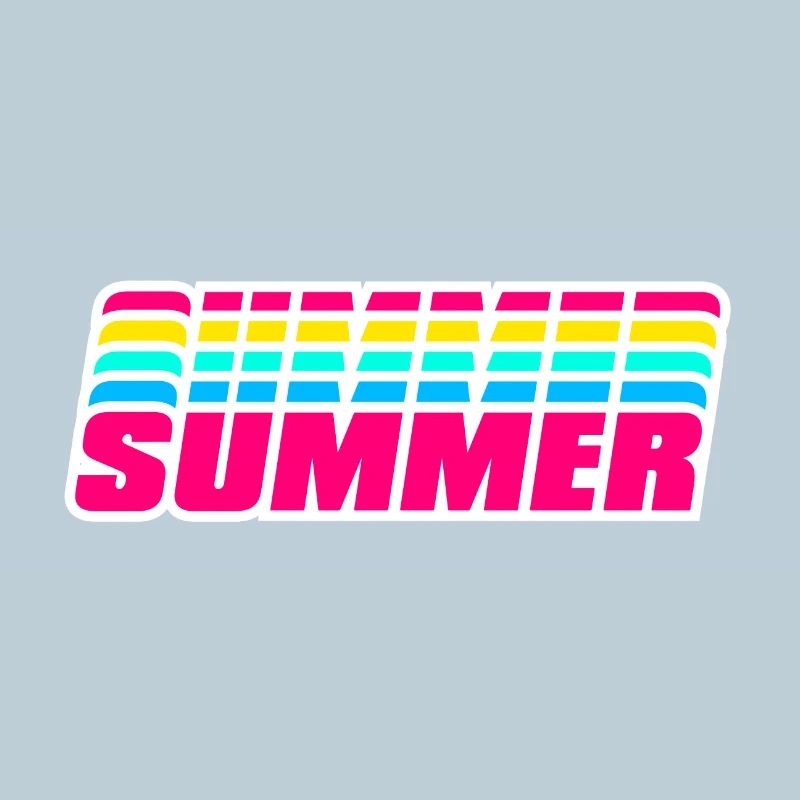 Retro Summer | 80s Style Rainbow 