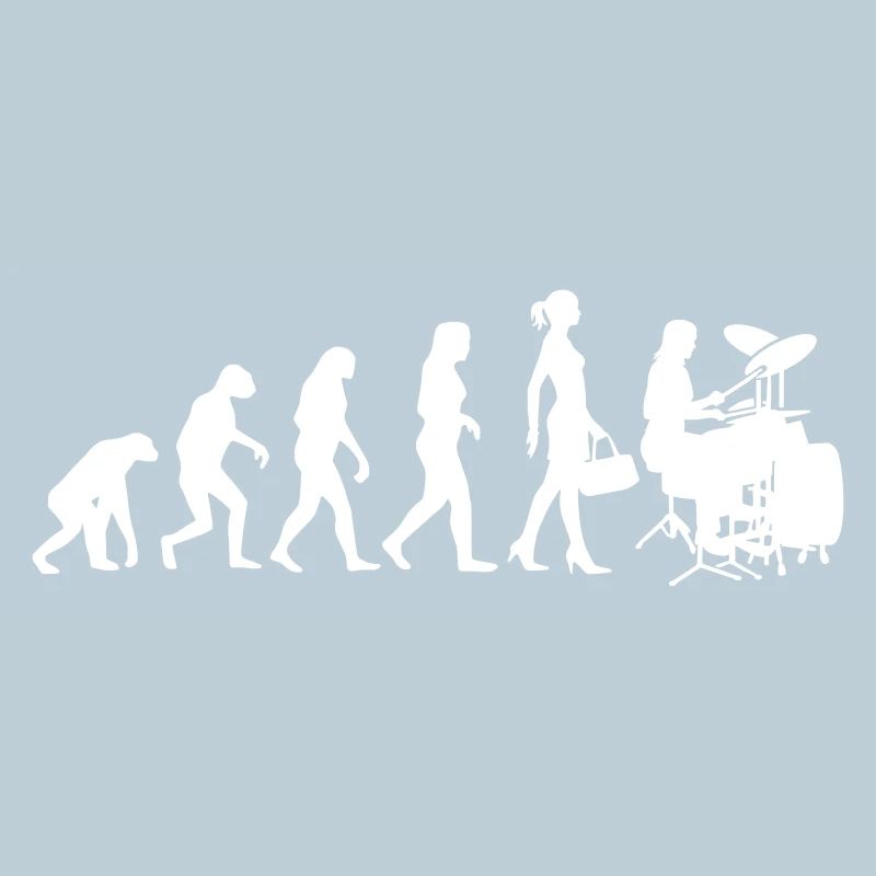 Evolution Schlagzeugerin Percussion Drummer Lady