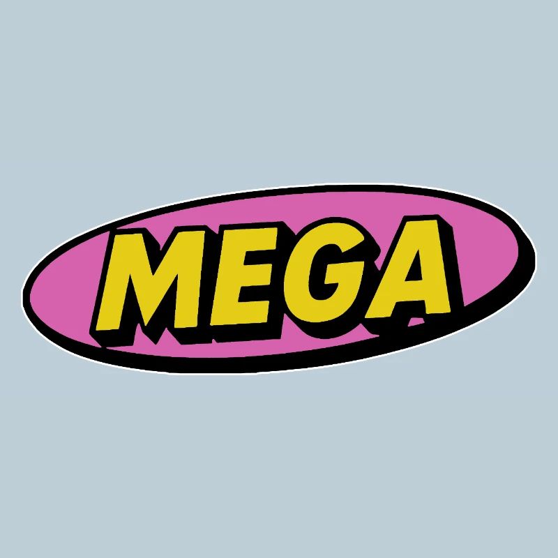 Mega comic retro lettering word