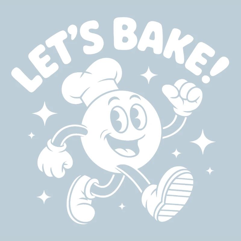 Let's Bake Cartoon Motif
