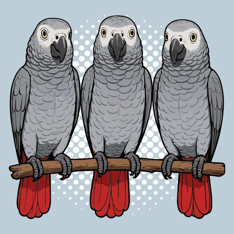 Perroquet gris d'Afrique propriétaire de perroquet gardien de perroquet