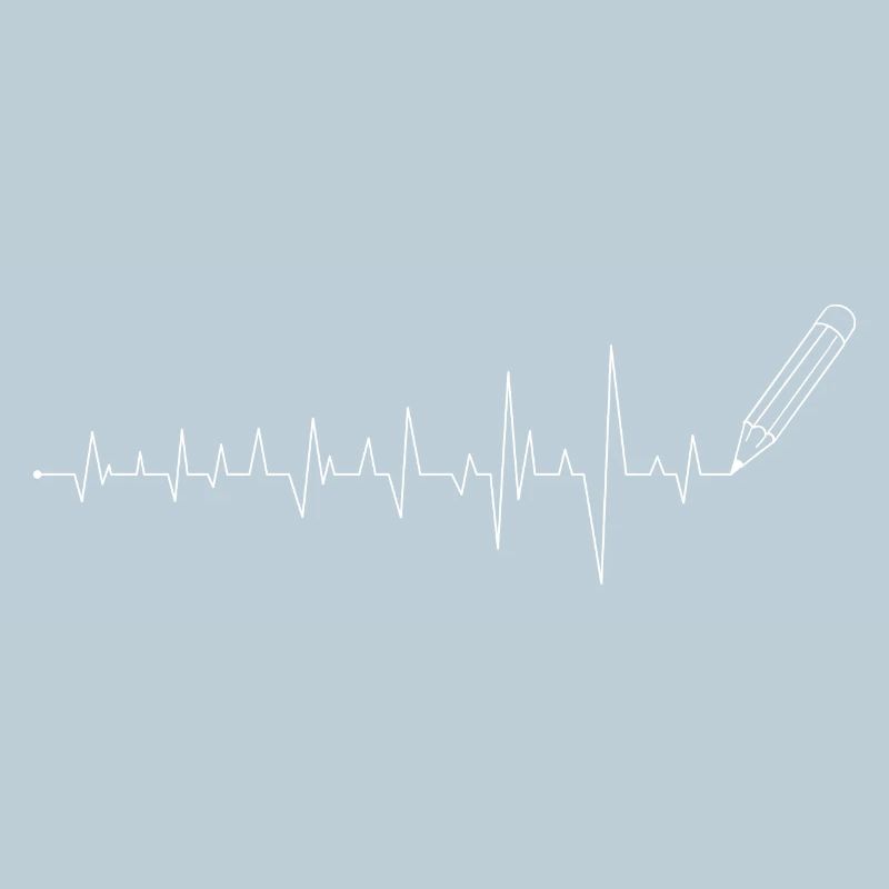 Dessin au trait au crayon ECG