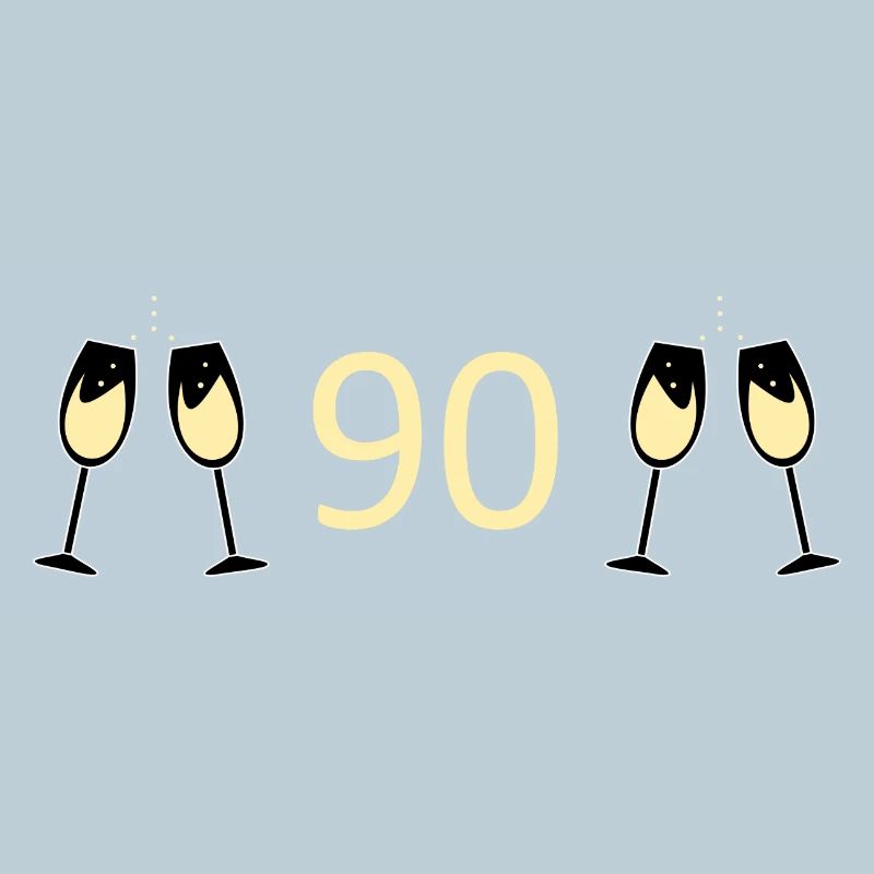 90th Birthday 90th Anniversary 90 Number 90 white