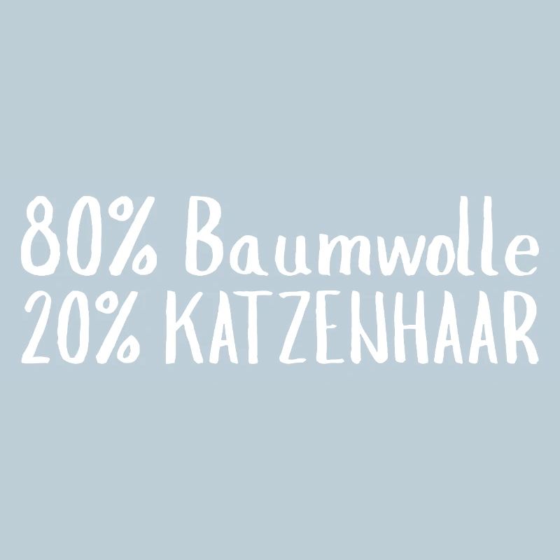 80% Baumwolle 20% Katzenhaar – Spuren – Sprüche – Katze