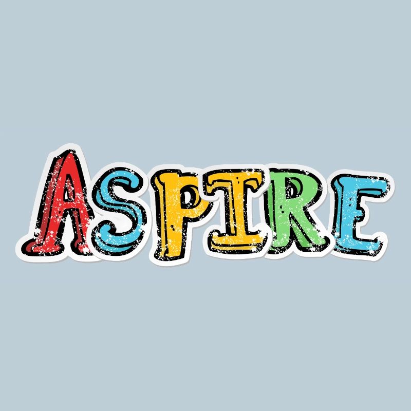 Aspire Lettrage Graffiti Coloré