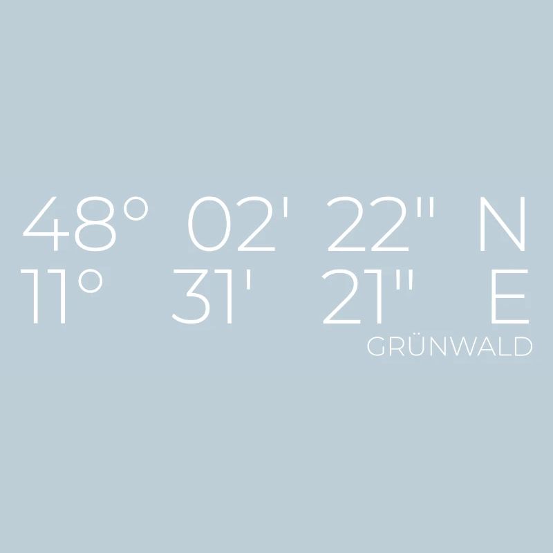 Coordinates Grünwald, Bavaria