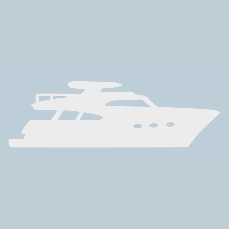 Yacht Silhouette Bateau à moteur