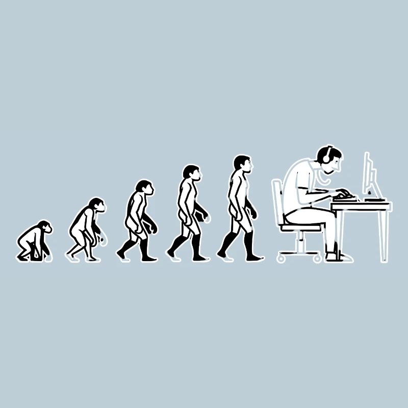 L’évolution s’arrête à l’ordinateur – Conception de l’humour