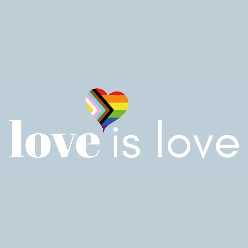 Love Is Love - Progress Pride Heart