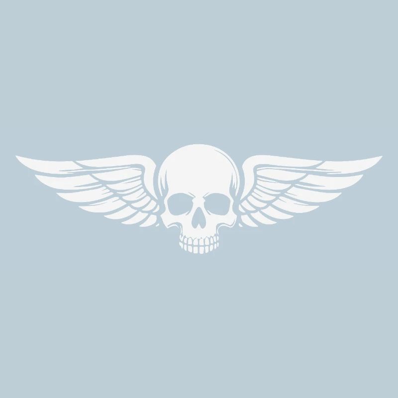 Skull Wings Biker Motorcycling