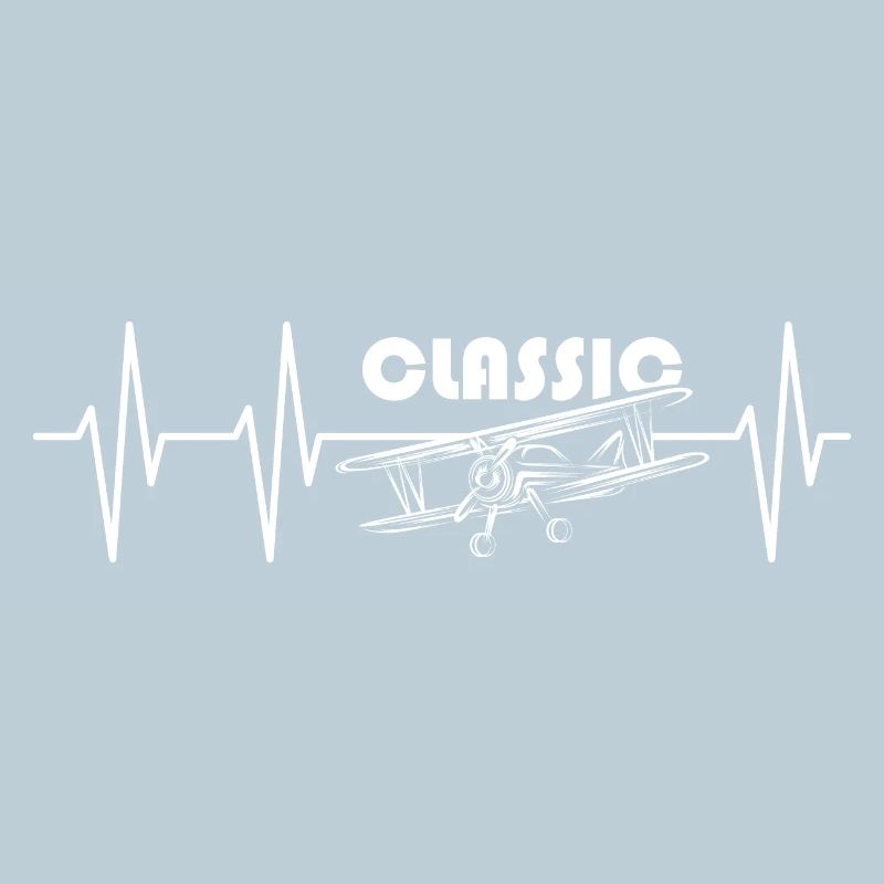 Pulse Aviation Illustration Battement de coeur classique