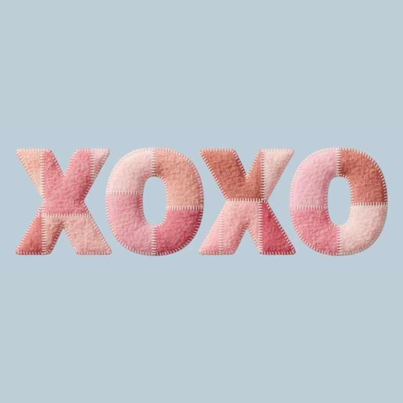 XOXO Patchwork disant Bisou-Câlin