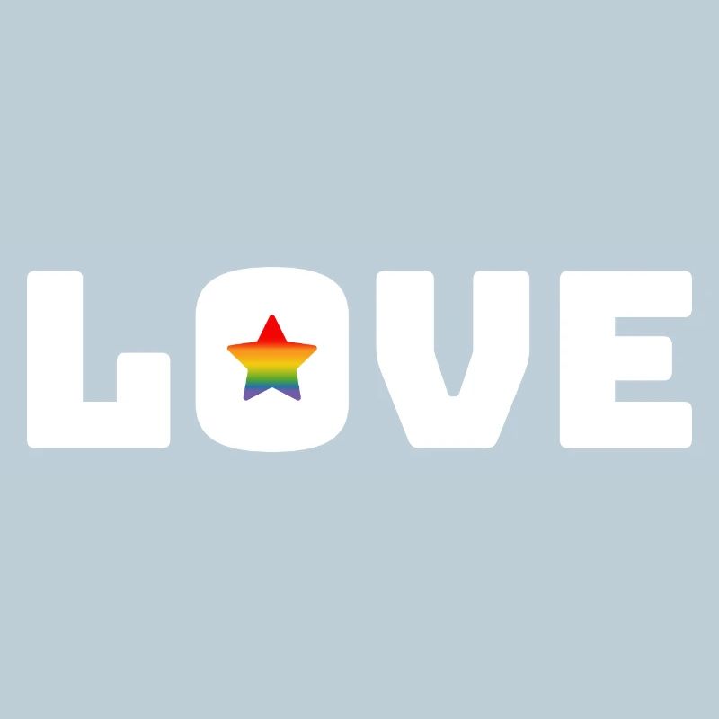 Love Star Arc-en-ciel blanc lgbt csd tshirt