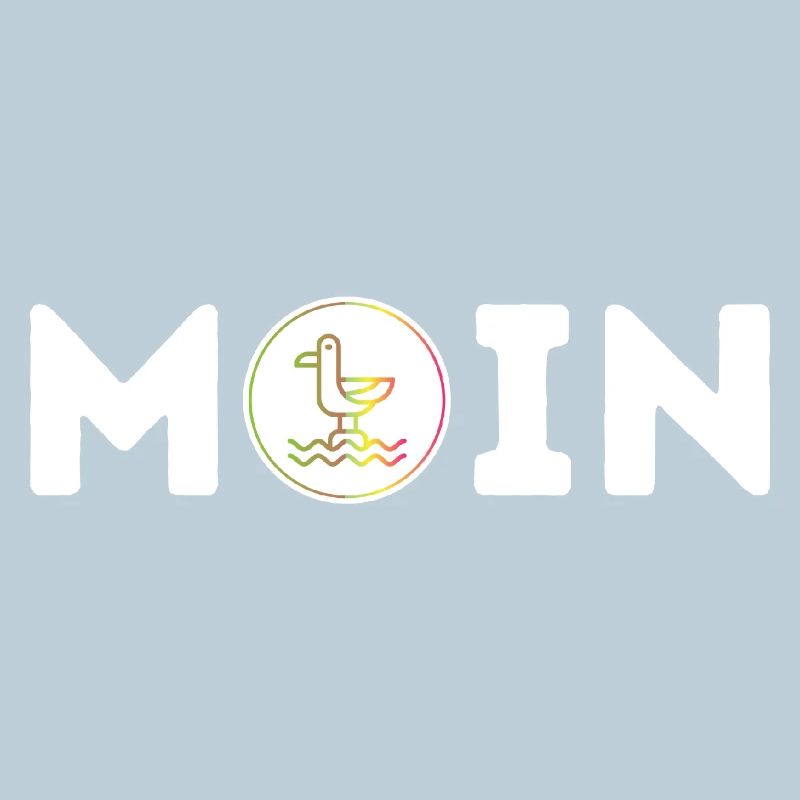 Moin mit Möwe S/W
